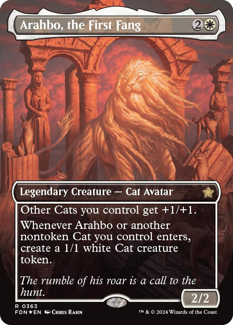 Arahbo the First Fang (Borderless) (Mana Foil) (363) [FDN] - MTG Single