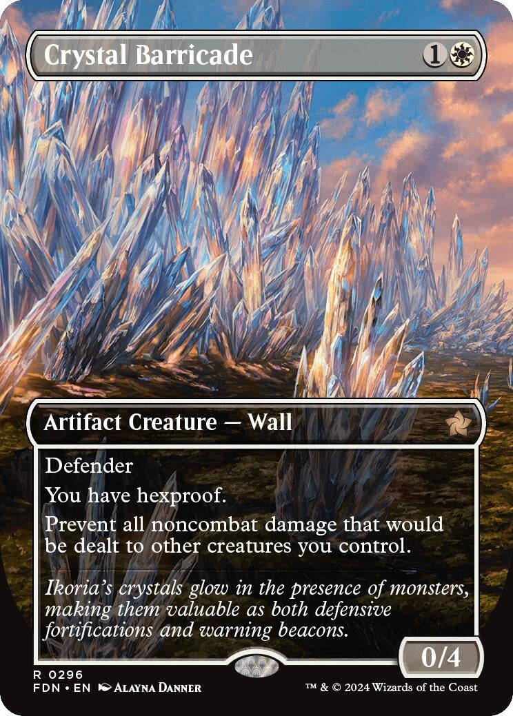Crystal Barricade (Borderless) (296) [FDN] - MTG Single