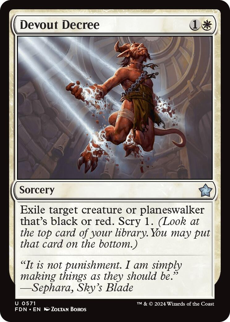Devout Decree (571) [FDN] - MTG Single