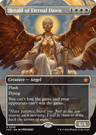 Herald of Eternal Dawn (Borderless) (299) [FDN] - MTG Single
