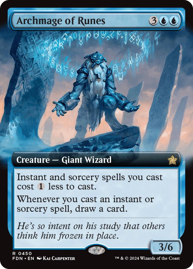Archmage of Runes (Extended Art) (450) [FDN] - MTG Single