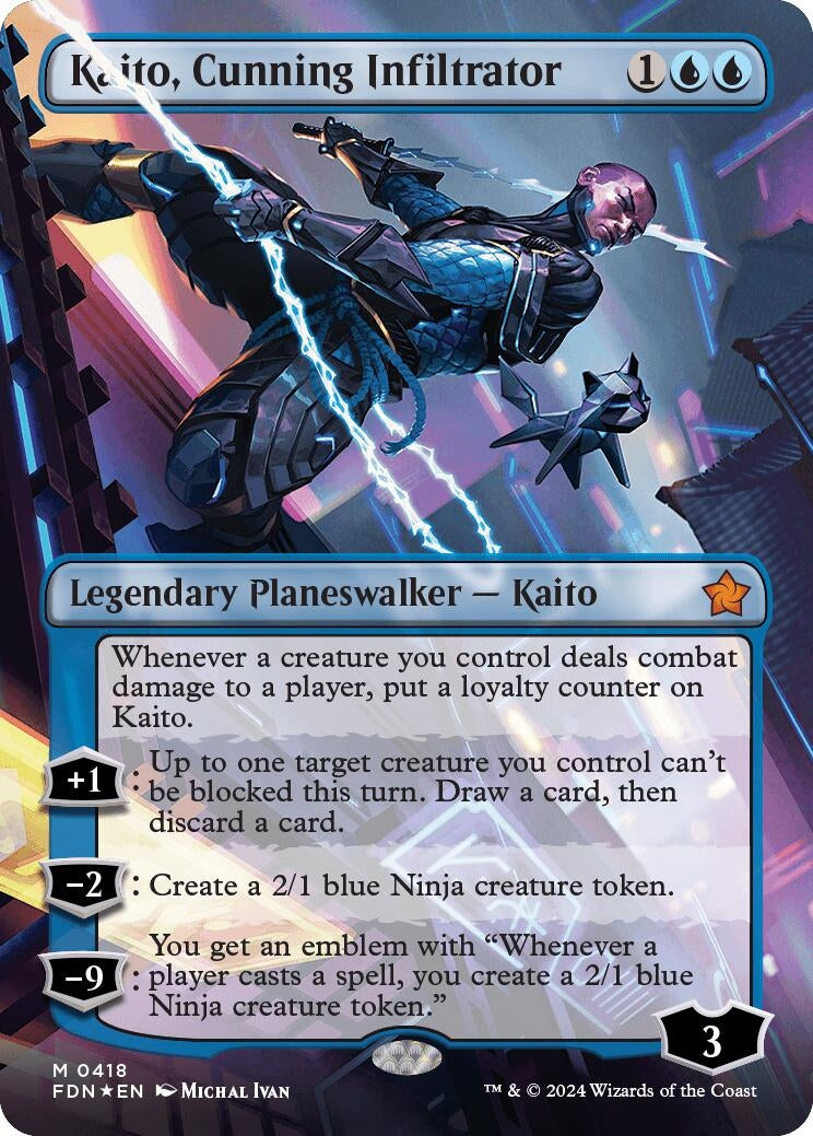 Keito Cunning Infiltrator (Borderless) (Mana Foil) (418) [FDN] - MTG Single