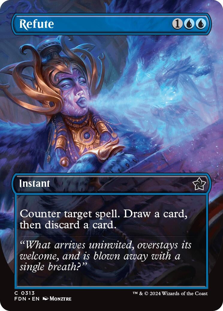 Refute (Borderless) (313) [FDN] - MTG Single