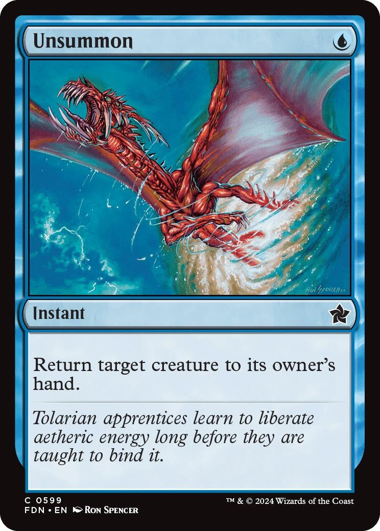 Unsummon (599) [FDN] - MTG Single
