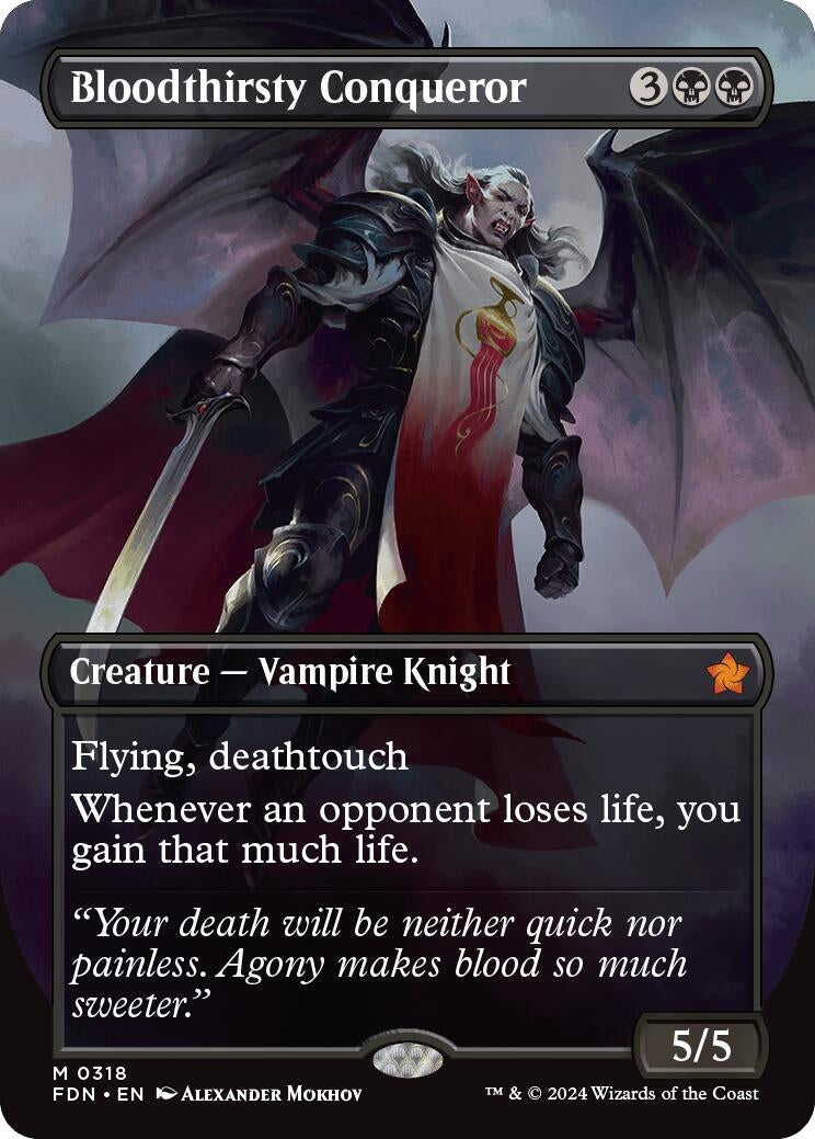 Bloodthirsty Conqueror (Borderless) (318) [FDN] - MTG Single