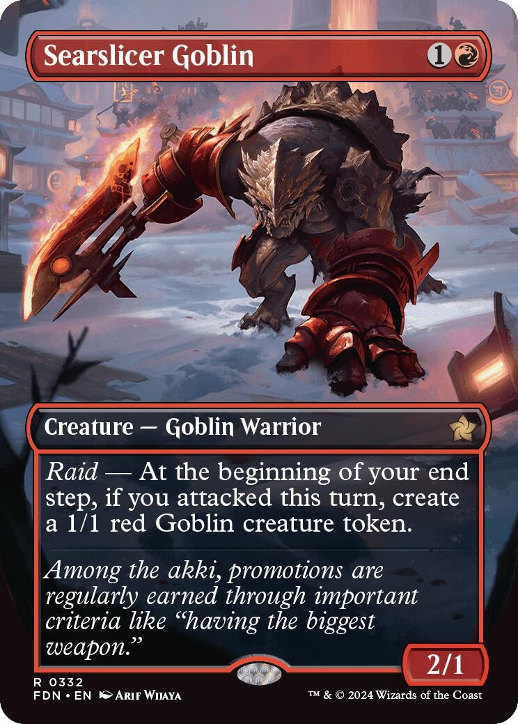 Searslicer Goblin (Borderless) (332) [FDN] - MTG Single