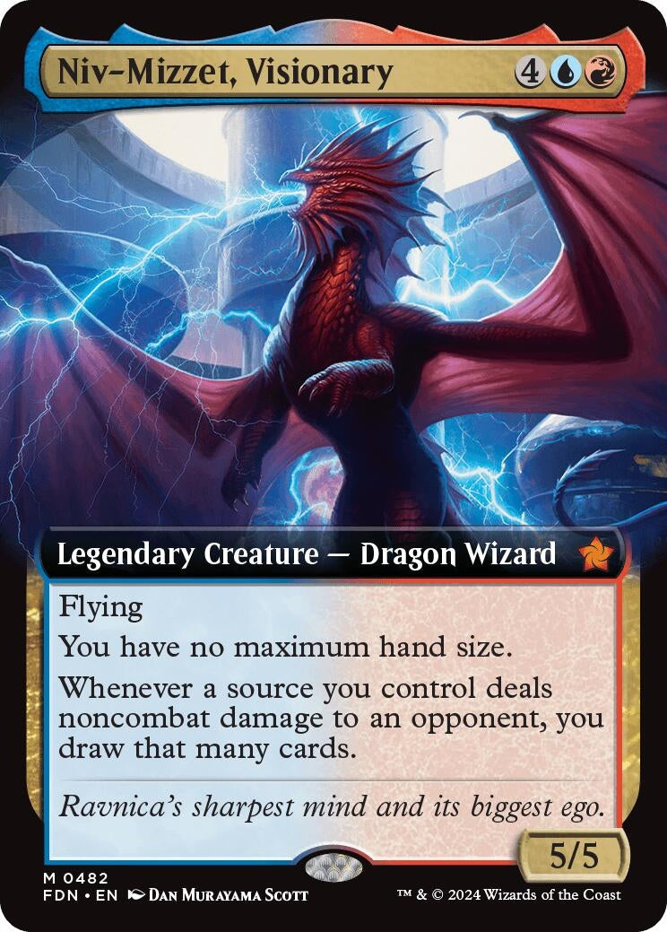 Niv-Mizzet Visionary (Extended Art) (482) [FDN] - MTG Single