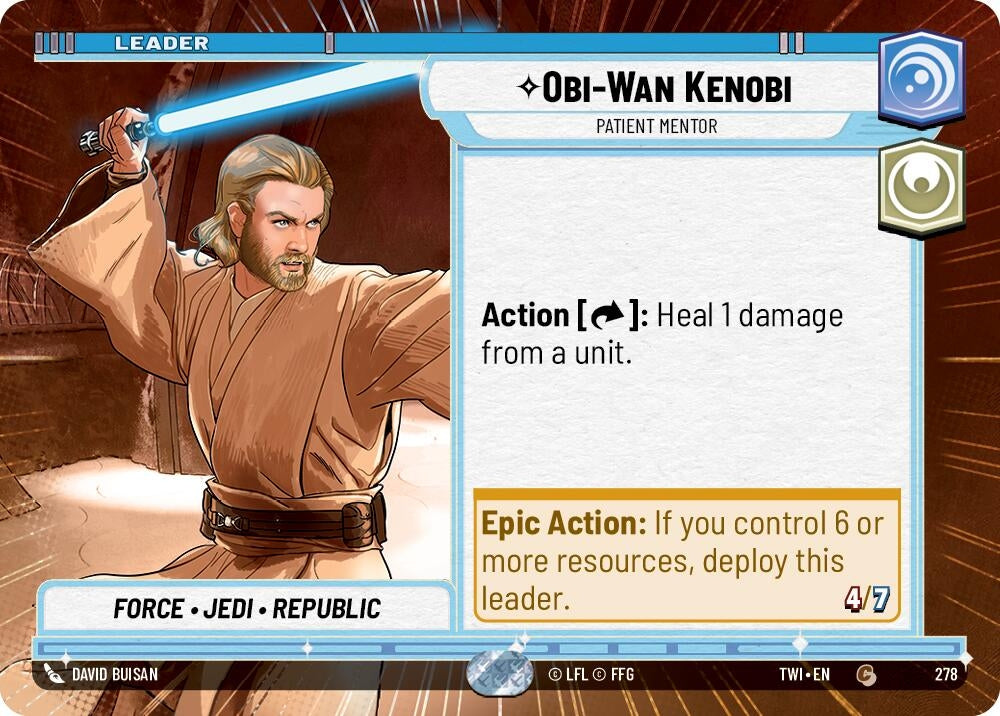 Obi-Wan Kenobi - Patient Mentor (Hyperspace) (278) (TOR) - Star Wars: Unlimited Single