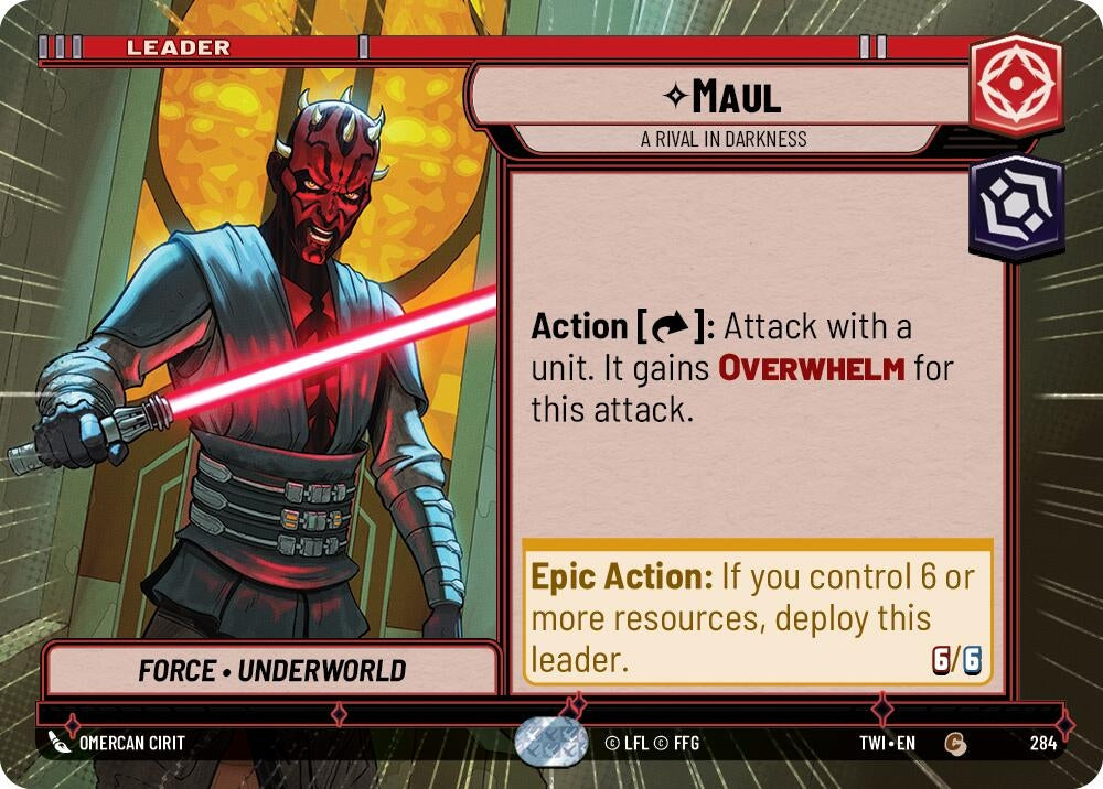 Maul - A Rival in Darkness (Hyperspace) (284) (TOR) - Star Wars: Unlimited Single