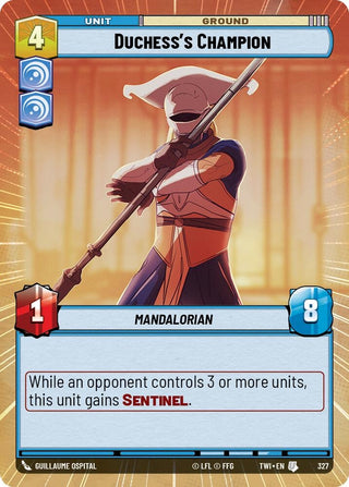Duchess’s Champion (Hyperspace) (327) (TOR) - Star Wars: Unlimited Single