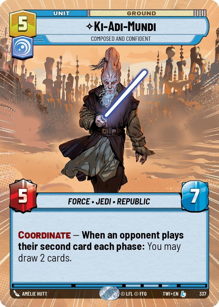 Ki-Adi-Mundi - Composed and Confident (Hyperspace) (337) (TOR) - Star Wars: Unlimited Single