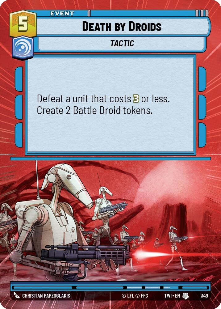Death by Droids (Hyperspace) (349) (TOR) - Star Wars: Unlimited Single