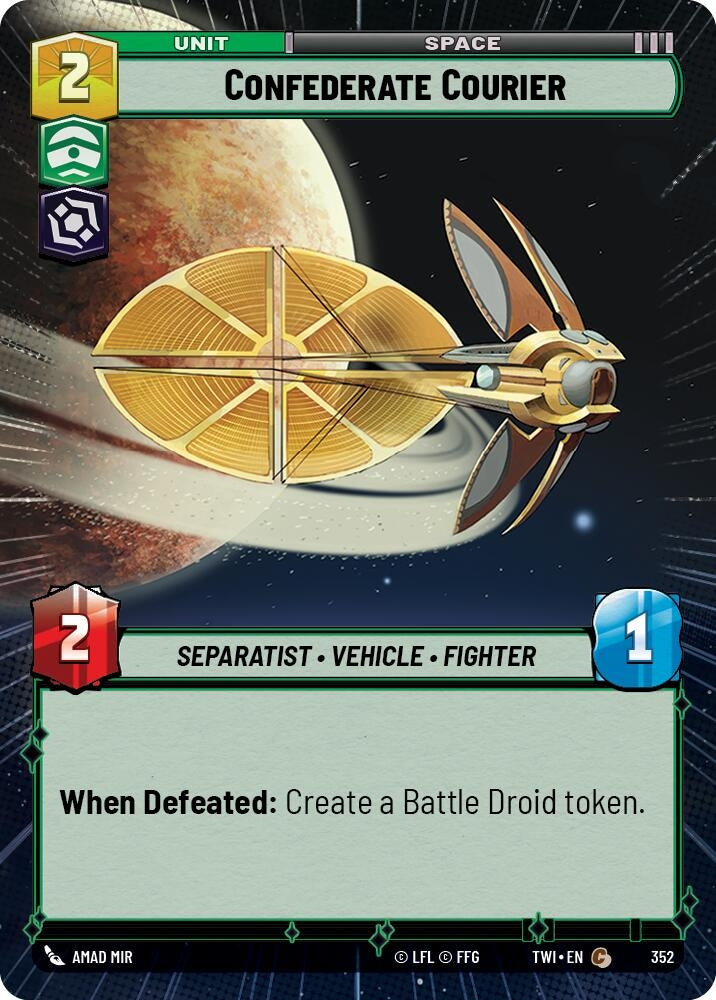 Confederate Courier (Hyperspace) (352) (TOR) - Star Wars: Unlimited Single