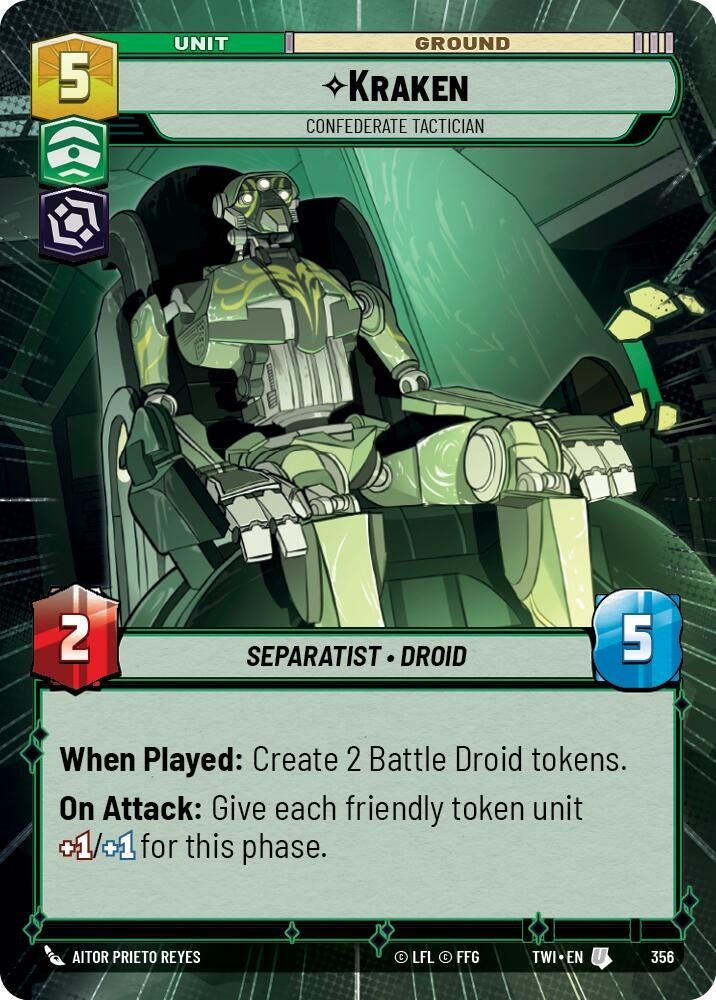 Kraken - Confederate Tactician (Hyperspace) (356) [Twilight of the Republic] - Star Wars: Unlimited Single
