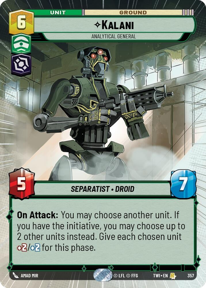Kalani - Analytical General (Hyperspace) (357) (TOR) - Star Wars: Unlimited Single