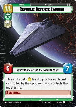 Republic Defense Carrier (Hyperspace) (369) (TOR) - Star Wars: Unlimited Single