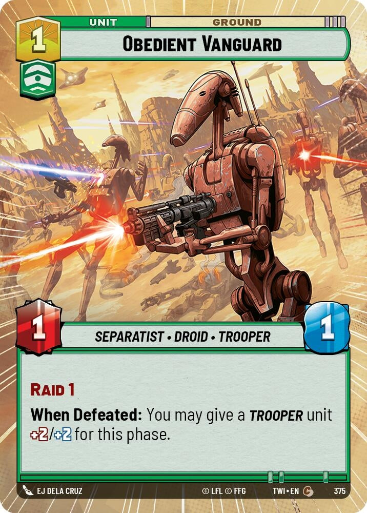 Obedient Vanguard (Hyperspace) (375) (TOR) - Star Wars: Unlimited Single