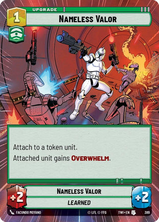 Nameless Valor (Hyperspace) (389) [Twilight of the Republic] - Star Wars: Unlimited Single