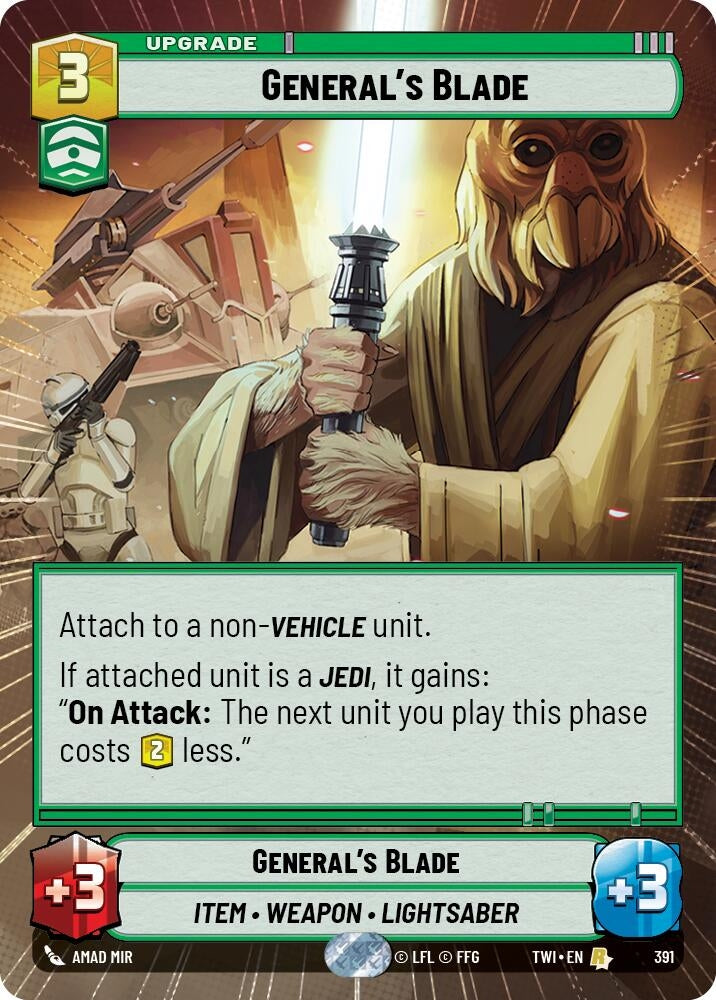 General’s Blade (Hyperspace) (391) (TOR) - Star Wars: Unlimited Single