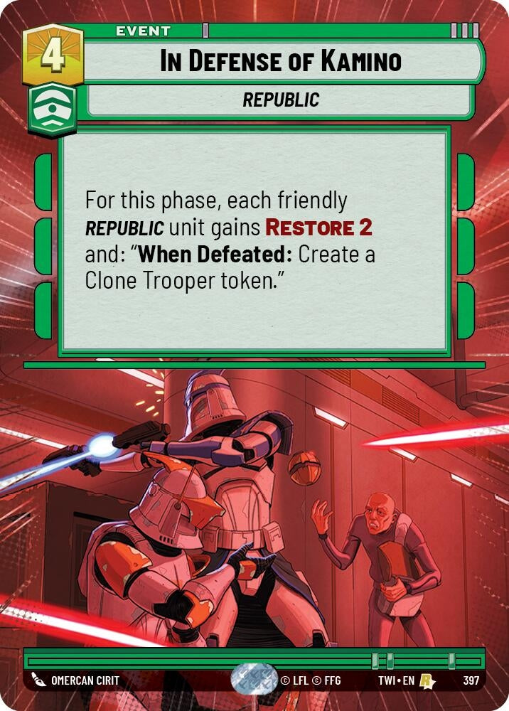 In Defense of Kamino (Hyperspace) (397) (TOR) - Star Wars: Unlimited Single