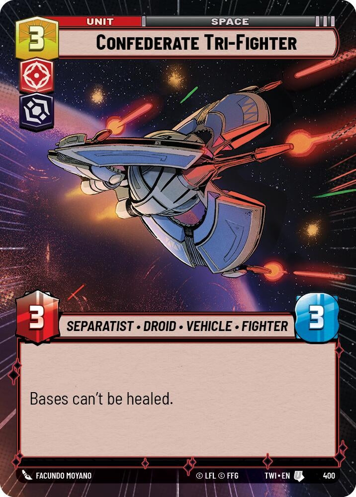 Confederate Tri-Fighter (Hyperspace) (400) (TOR) - Star Wars: Unlimited Single
