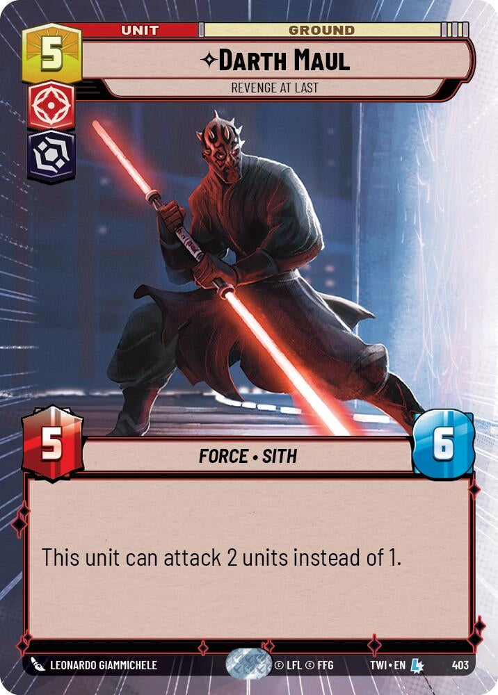 Darth Maul - Revenge At Last (Hyperspace) (403) (TOR) - Star Wars: Unlimited Single