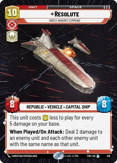 Resolute - Under Anakin’s Command (Hyperspace) (418) (TOR) - Star Wars: Unlimited Single