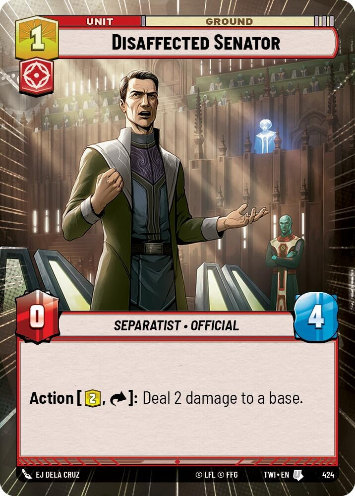 Disaffected Senator (Hyperspace) (424) (TOR) - Star Wars: Unlimited Single