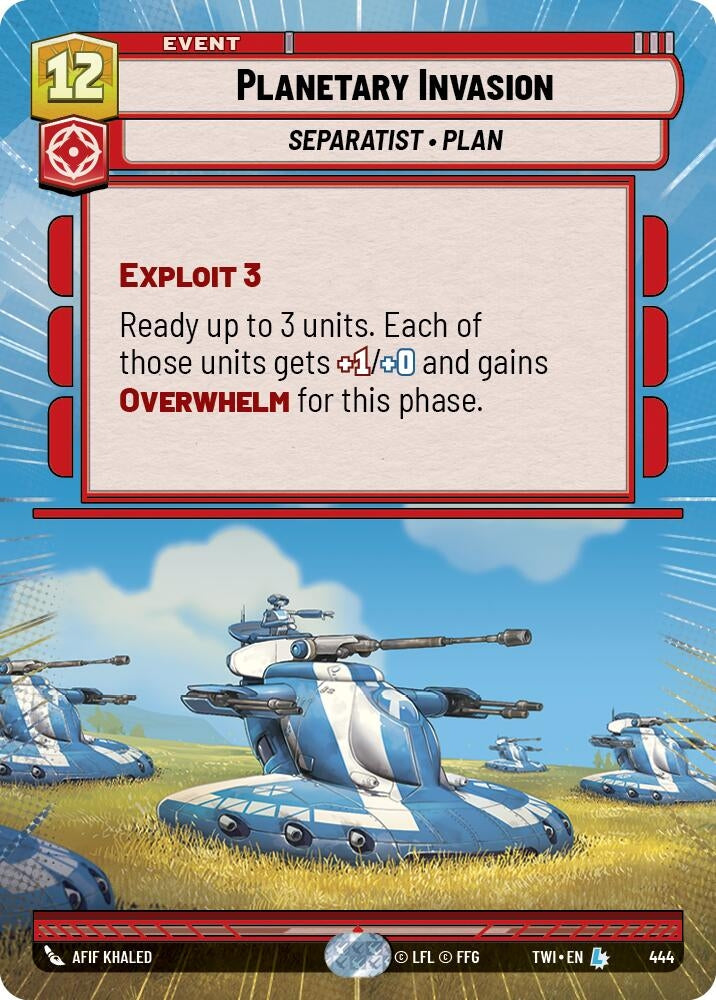 Planetary Invasion (Hyperspace) (444) (TOR) - Star Wars: Unlimited Single