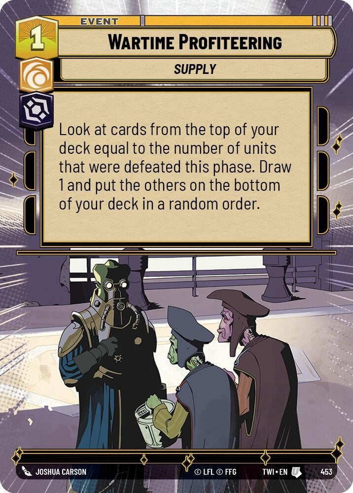 Wartime Profiteering (Hyperspace) (453) (TOR) - Star Wars: Unlimited Single