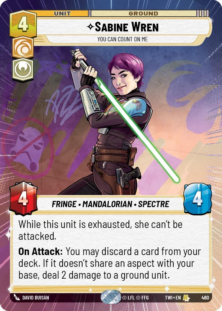 Sabine Wren - You Can Count On Me (Hyperspace) (460) (TOR) - Star Wars: Unlimited Single