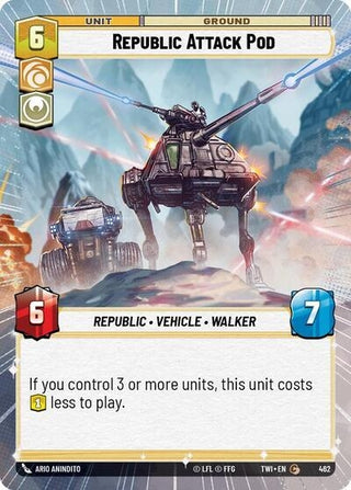 Republic Attack Pod (Hyperspace) (462) (TOR) - Star Wars: Unlimited Single