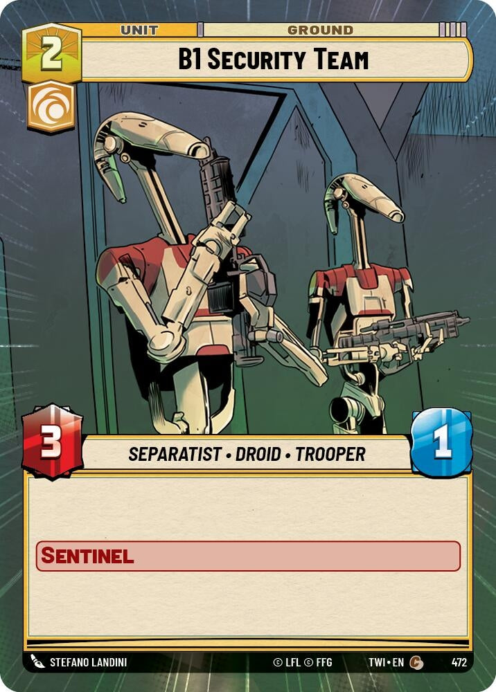 B1 Security Team (Hyperspace) (472) (TOR) - Star Wars: Unlimited Single
