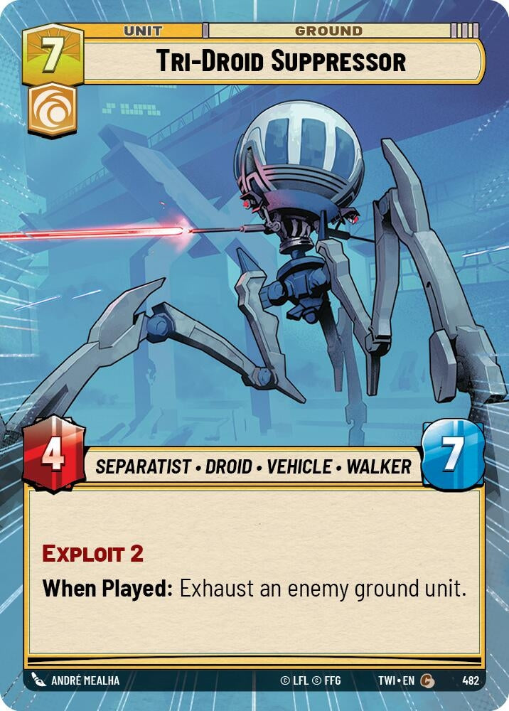 Tri-Droid Suppressor (Hyperspace) (482) (TOR) - Star Wars: Unlimited Single