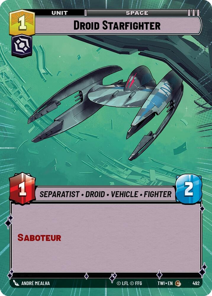 Droid Starfighter (Hyperspace) (492) (TOR) - Star Wars: Unlimited Single