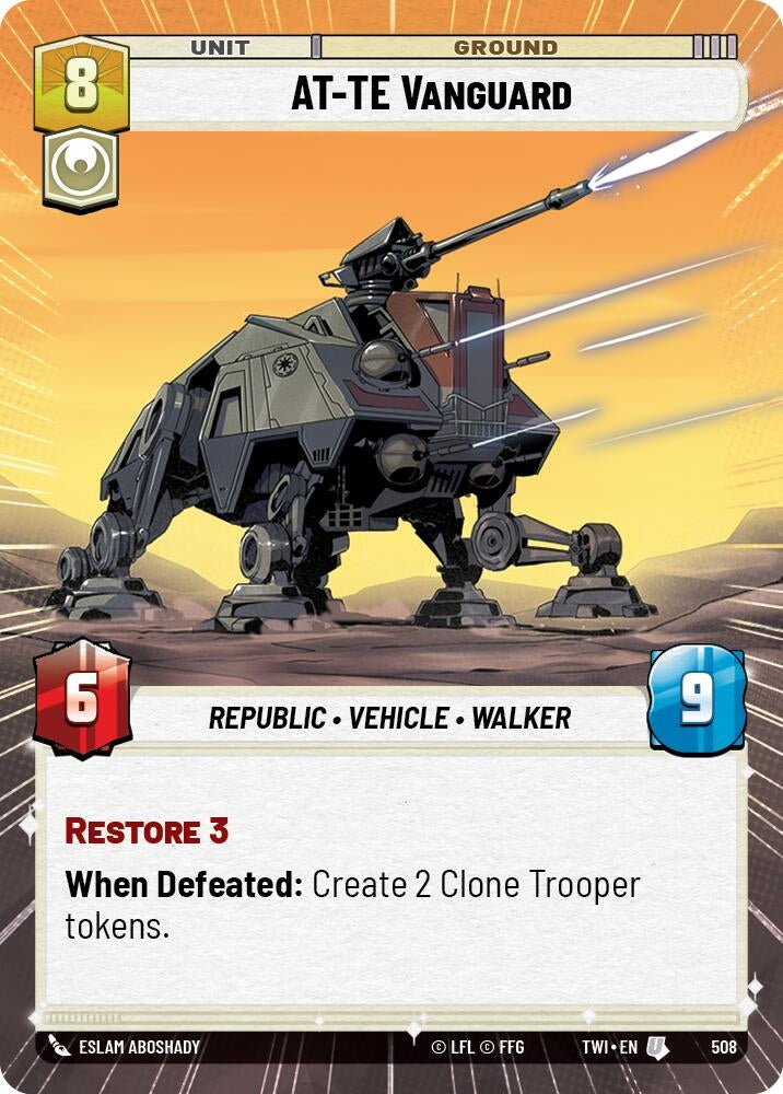 AT-TE Vanguard (Hyperspace) (508) (TOR) - Star Wars: Unlimited Single
