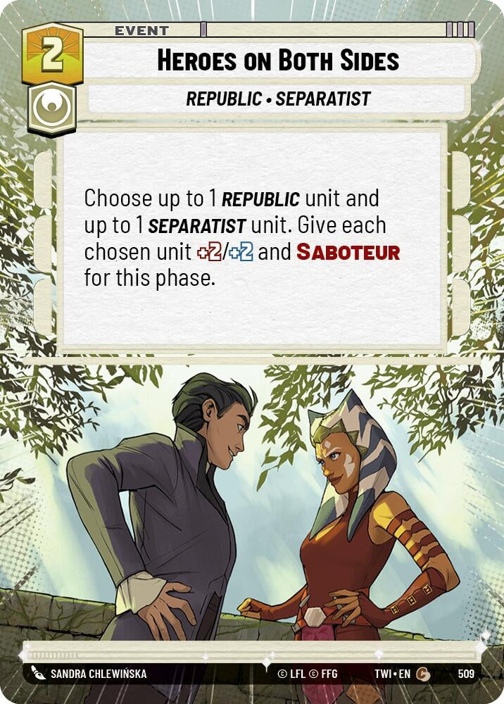 Heroes on Both Sides (Hyperspace) (509) (TOR) - Star Wars: Unlimited Single