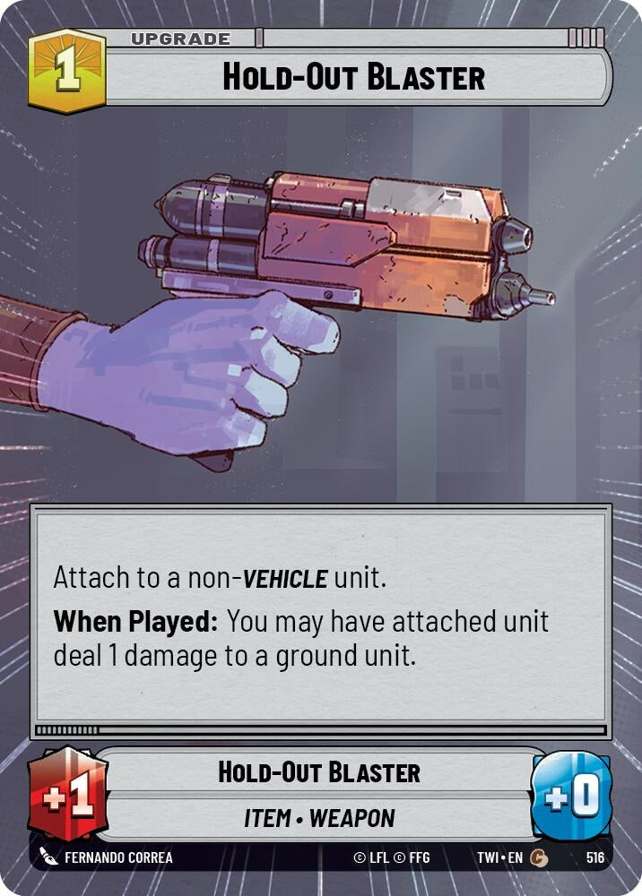 Hold-Out Blaster (Hyperspace) (516) (TOR) - Star Wars: Unlimited Single