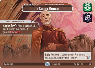 Count Dooku - Face of the Confederacy (Showcase) (262) (TOR) - Star Wars: Unlimited Single