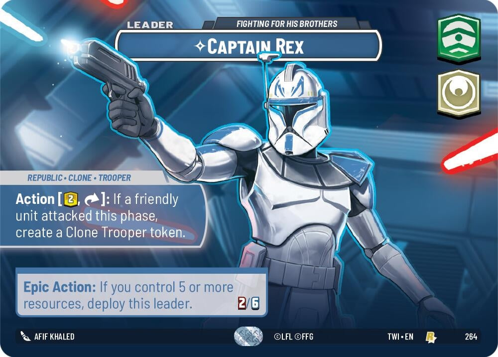 Captain Rex - Fighting For His Brothers (Showcase) (264) (TOR) - Star Wars: Unlimited Single