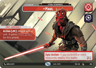 Maul - A Rival in Darkness (Showcase) (266) (TOR) - Star Wars: Unlimited Single