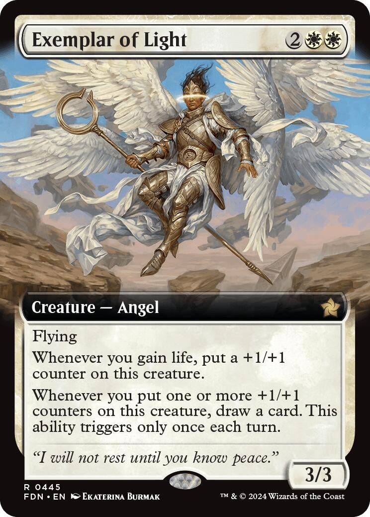 Exemplar of Light (Extended Art) (445) [FDN] - MTG Single