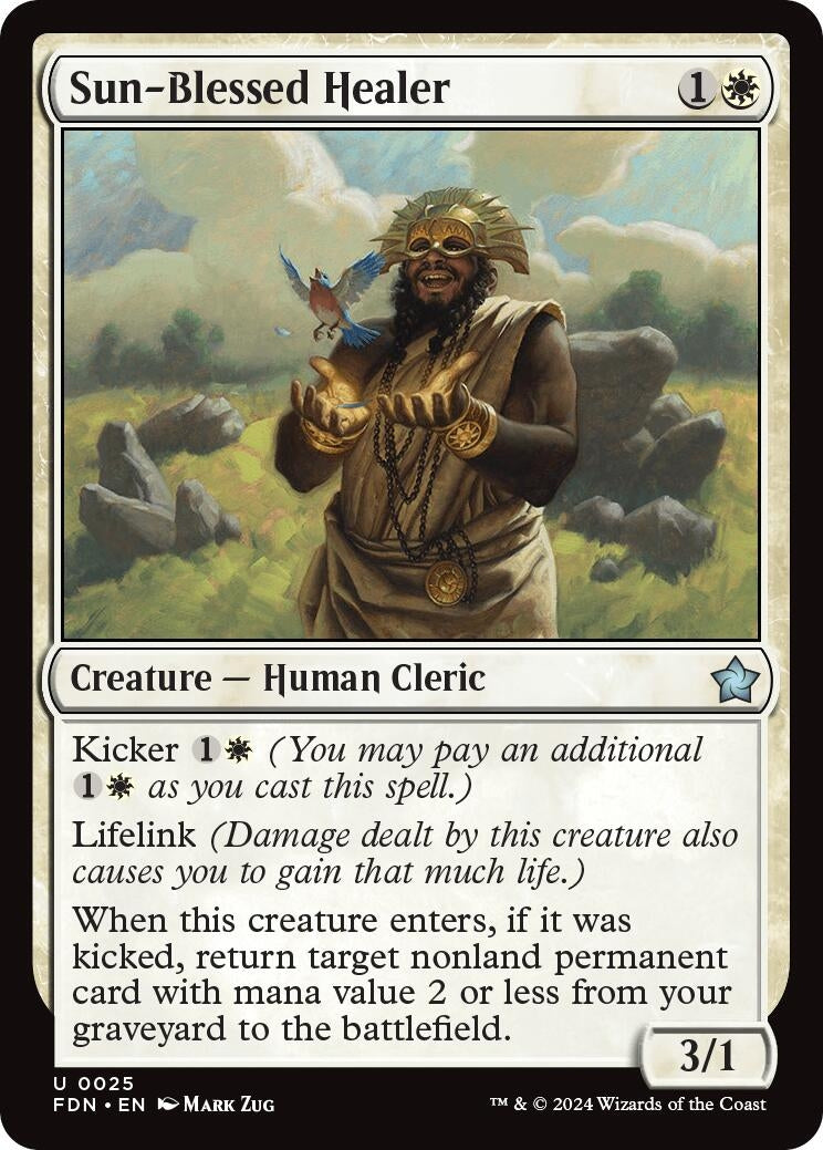 Sun-Blessed Healer (25) [FDN] - MTG Single
