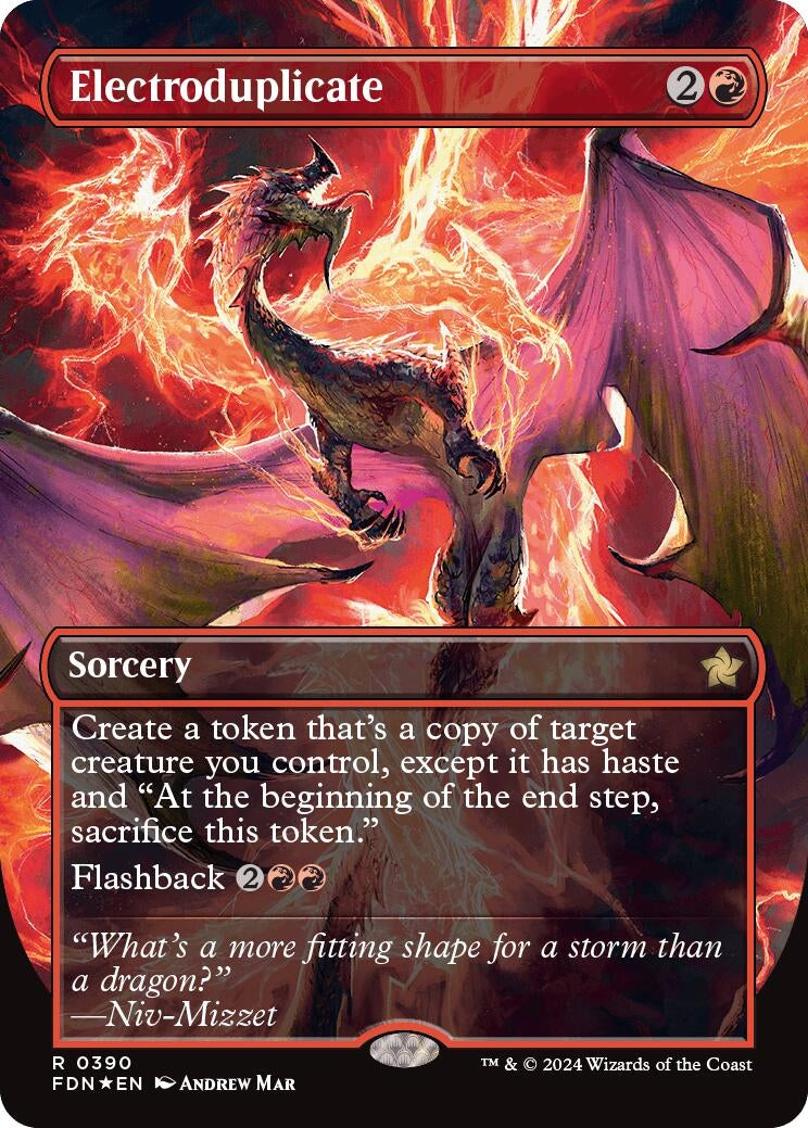Electroduplicate (Borderless) (Mana Foil) (390) [FDN] - MTG Single