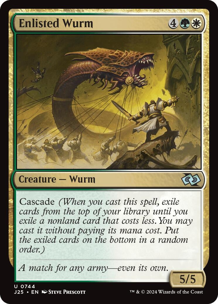 Enlisted Wurm (744) [J25] - MTG Single