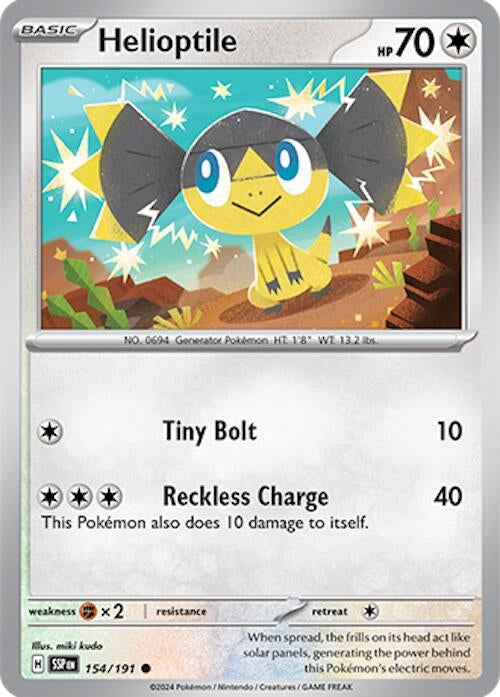 Helioptile (154/191) [SV08: Surging Sparks] - Pokemon Single