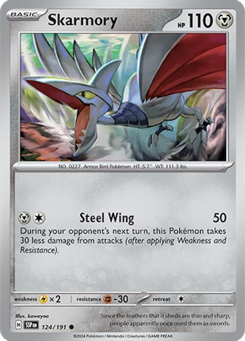 Skarmory - 124/191 (124/191) [SV08: Surging Sparks] - Pokemon Single