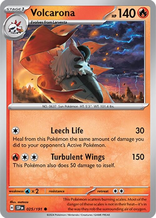 Volcarona (025/191) [SV08: Surging Sparks] - Pokemon Single