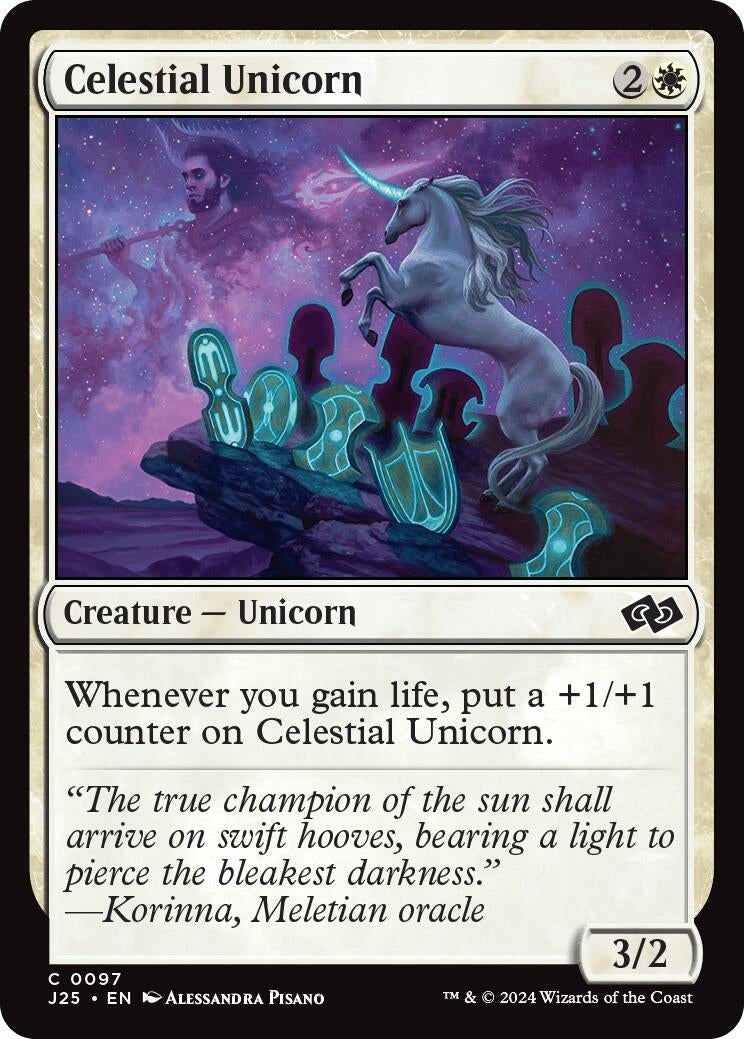 Celestial Unicorn (97) [J25] - MTG Single