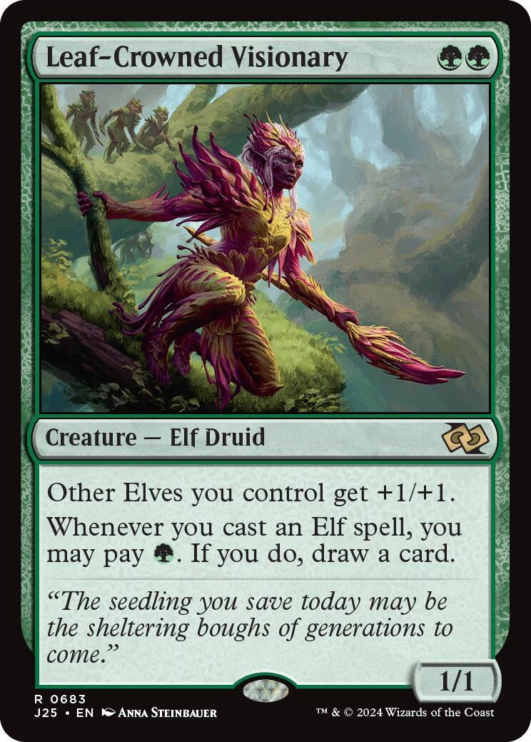Leaf-Crowned Visionary (683) [J25] - MTG Single